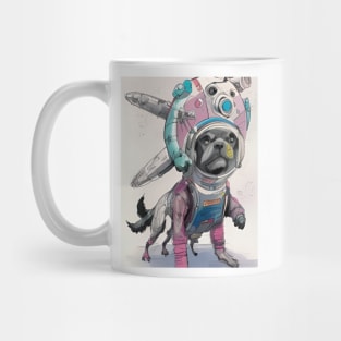 Space dog in a suit Mug